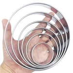 Doczen 6 Pcs Round Cookie Cutter Set (2, 3, 3.5, 4, Extra Large, Silver. Fixed Price $14.76.