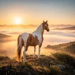 Sunrise Ridge Painted Horse Tote Bag Scenic Western Style Gift. Fixed Price $22.00.