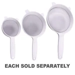 Appetito Stainless Steel Mesh Plastic Strainer Handy Comfortable Handle White. Fixed Price $18.99.