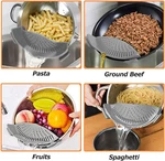 Clip Silicone Strainer Pot Pasta Drain Colander Kitchen Tool. Fixed Price $19.99.