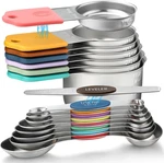 Magnetic Measuring Cups And Spoons Set Of 16 Including 7 Stainless Multicolor. Fixed Price $60.15.
