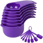 Iffmyjb Purple Measuring Cups And Spoons Set 15, Plastic Mesuring D:. Fixed Price $20.99.
