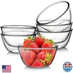 Nutriups 6 Pack 24OZ Glass Bowls Set For Cereal And Salad, Small. Fixed Price $46.23.