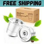 2 Pack Cup Reusable Coffee Pods For Keurig: Stainless Steel Refillable -. Fixed Price $9.55.