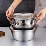 Slowtee 3 1 Stainless Steel Grater Shredder Slicer With Colander Drain Bas. Fixed Price $37.86.