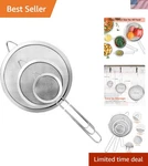 High-quality Stainless Steel Strainer Set Essential Kitchen Tool For Chefs. Fixed Price $16.19.