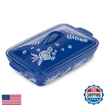 Wisenvoy Casserole Dish With Lid Ceramic Oven Baking Gratin Lasagna Roastin. Fixed Price $82.40.