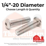 1/4"-20 Stainless Steel Button Socket Head Cap Screws (choose Length & Qty). Fixed Price $349.41.