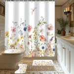 Lofaris 4PCS Shower Curtain Set With Non-slip 72"W X 72"L (pack 1), White. Fixed Price $32.57.