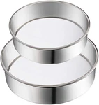 2 Pack Stainless Steel Flour Sifter Fine Mesh Strainers For Baking, 6 And 8 Inch. Fixed Price $16.40.
