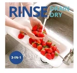 2 Packs Blue Ginkgo Over The Sink Colander Strainer Basket, White. New.. Fixed Price $14.99.