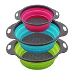 Qimh Collapsible Colander Set Of 3 Round Silicone Kitchen Strainer - 2 Pcs 4. Fixed Price $21.33.