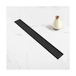 Linear Shower Drain, Black 48 Inch With 2-IN-1 Tile Insert Cover.... Fixed Price $128.68.