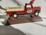 Vintage Cracker Red Truck,name Chestnut Creek,iron MATERIAL,8" Long,wood Bas. Fixed Price $15.95.