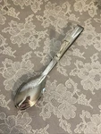 Pampered Chef Large Double Spoon Serving Tongs #2565 Stainless Food Server 9.5". Fixed Price $24.99.