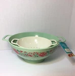 The Pioneer Woman Melamine Colander Set Of 2 (1 & 3 Quart Size) Strainer ..new. Fixed Price $19.95.