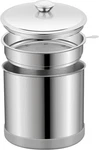 Ohtomber Bacon Grease Saver Container With Fine Mesh 1.2L, Silver. Fixed Price $15.94.