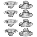 Ahqizfx 8 Pieces Mesh Sink Strainer, 2.12" Top / 1" Bathroom Small, Silver. Fixed Price $11.99.