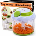 Brieftons Quickpull Manual Food Chopper: Large 4-CUP, White Green. Fixed Price $27.46.
