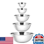 Ybm Home Stainless Steel Mixing Bowls (set Of 5) For Baking, Cooking, And Preppi. Fixed Price $67.13.
