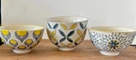 Creative Co-op Stoneware Cream/yellow/gray Dessert Snack Bowls Set Of 4. Fixed Price $26.99.