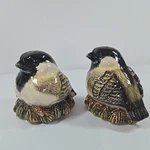 Vtg Mcm Big Sky Carvers Fat Sparrows Bird Salt & Pepper Shakers Black Brown Read. Fixed Price $21.95.