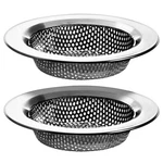 2 Pack - 4.5" Top / 3" Basket Kitchen Sink Drain Strainer Large Silver. Fixed Price $11.92.