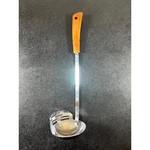 Vtg Ladle Strainer Bakelite Brown Butterscotch Swirl Handle Stainless Steel Mcm. Fixed Price $16.50.