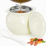 Zavoos Bacon Grease Container With Strainer, 47 Oz Large Medium, Beige. Fixed Price $26.99.