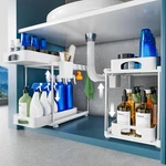 2 Pack Under Sink Organizers And Storage, Double Sliding Kitchen Cabinet. Fixed Price $50.66.