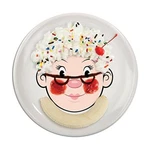 Genuine Fred Ms. Food Face Kids' Ceramic Dinner Plate. Fixed Price $29.62.
