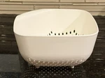 Joseph Square Colander White Easy-pour Corners Bpa-free Dishwasher Safe. Fixed Price $8.99.