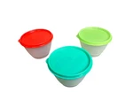 Lot Of 3 Tupperware Refrigerator Containers Oz. Sheer 148D-1 / 5227A-5 Seal. Fixed Price $17.95.