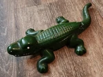 Vtg Cast Iron Alligator Nutcracker Heavy Green Enamel Fairy Animals Buy From Bob. Fixed Price $49.99.