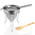 Anchy Premium 8 Chinois Fine Mesh Strainer Set With Stand Bamboo Spatula 1.... Fixed Price $87.25.