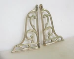 Vintage Brass Shelf Brackets Holders Shelve Shelving Ornate 9.25"D. Fixed Price $47.02.