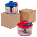 2-PACK: Kuhn Rikon 2-CUP Pull Chops Kitchen Chopper With Gift Boxes (red/blue). Fixed Price $15.99.