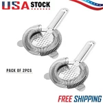 2X Bar Home Strainers Cocktail Stainless Steel Party Juice Fine Filter. Fixed Price $11.98.