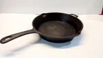 Old Mountain Cast Iron Pre-seasoned 1/2 Inch Skillet W/assist Handle 10.5". Fixed Price $24.99.