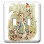 3DROSE Peter Rabbit The Garden Vintage Art Double Toggle Light Switch. Fixed Price $13.75.