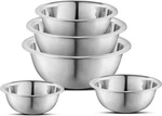 Premium Stainless Steel Mixing Bowls, Set Of 5 Brushed. Fixed Price $35.59.