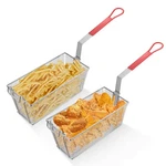 Wechef 2PCS Deep Fryer Baskets W/ Handle For Commercial Restaurant Kitchen. Fixed Price $78.90.