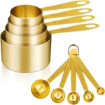 9PCS 304 Stainless Steel Measuring Cups & Spoons, Stackable Long Handle Fits Nar. Fixed Price $27.44.