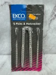 Ekco Nutcracker And 2 Picks #00401 Kitchen Tools 1990 New In Package. Fixed Price $10.19.