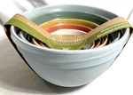 New Bamboozle 5 Piece Nesting Bowl Set Sustainable Durable Biodegradable Pastels. Fixed Price $24.95.