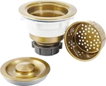 Lqs Kitchen Sink Drain Strainer Assembly, 304 Stainless Golden. Fixed Price $22.21.