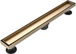 Brushed Gold 24" Linear Shower Drain Kit With Tile-in Cover & Hair Catcher. Fixed Price $99.99.