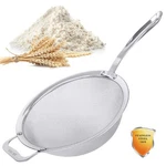 9" Large Mesh Strainer, Stainless Steel 18/8 Extra Fine Quinoa Sieve, With So.... Fixed Price $26.49.