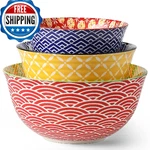 Metahom Ceramic Mixing For Kitchen, Colorful Nesting Bowls, Large Serving. Fixed Price $68.78.