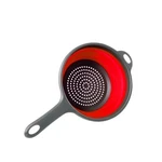 Vctitil Foldable Space-saving Silicone Colander Strainer Size, Red. Fixed Price $19.78.